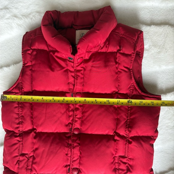Lands End Kids Youth Red Quilted Down & Feathers Filled Puffer Vest - Picture 5 of 7